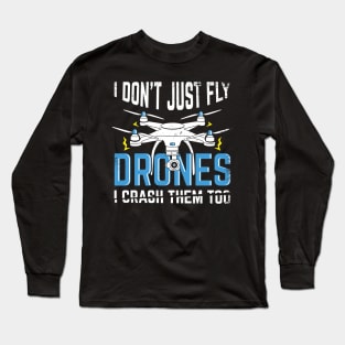 Drone Pilot Multicopter Quadcopter Operator Gift Long Sleeve T-Shirt